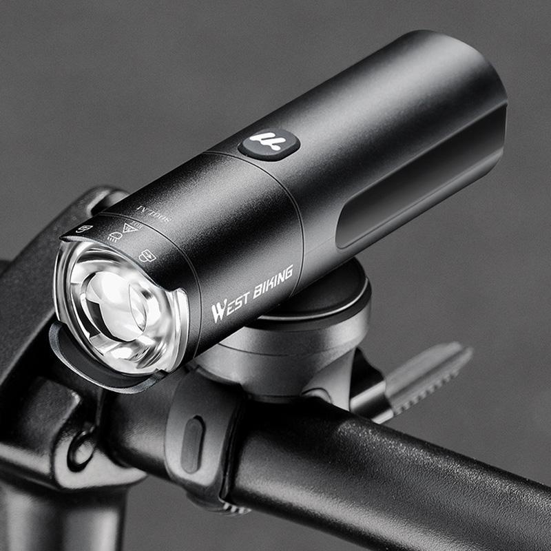 400 Lumens Rechargeable Bike Headlight With Power Reminder - 800 Lumens