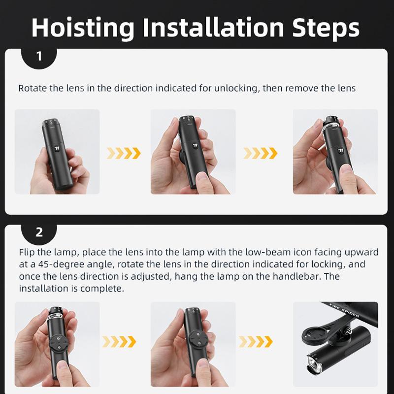 400 Lumens Rechargeable Bike Headlight With Power Reminder - 800 Lumens