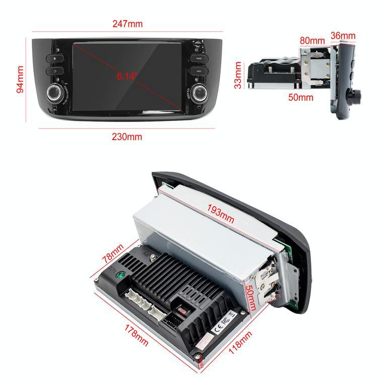 Android Navigation Bluetooth Fm Radio For Fiat Linea Punto Evo 2012-2015 1 + 32G Memory - 2 + 64G