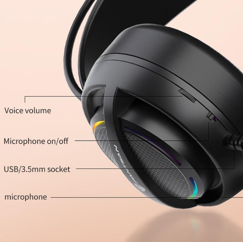 Psh-100 Gaming Earphones With Mic 3.5Mm Orange