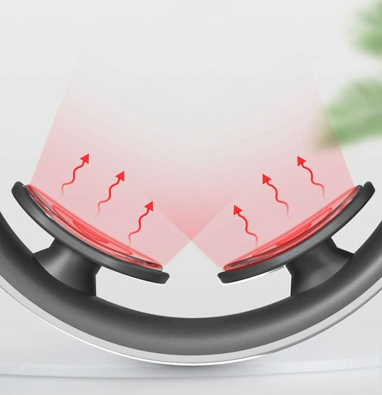 Remote Heating Neck Massager With Electromagnetic Pulse And Heat