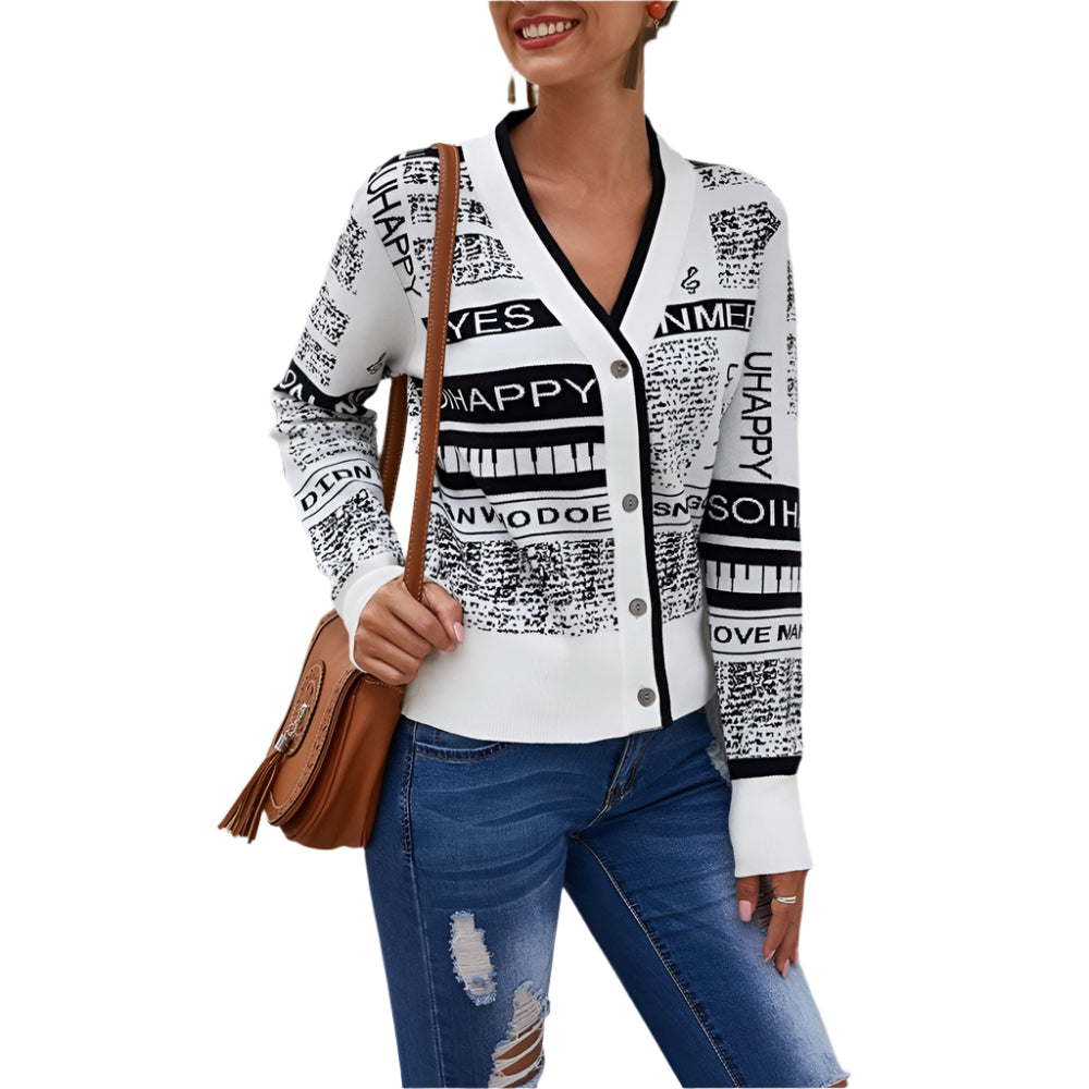 Fashion Cardigan Knit Sweater