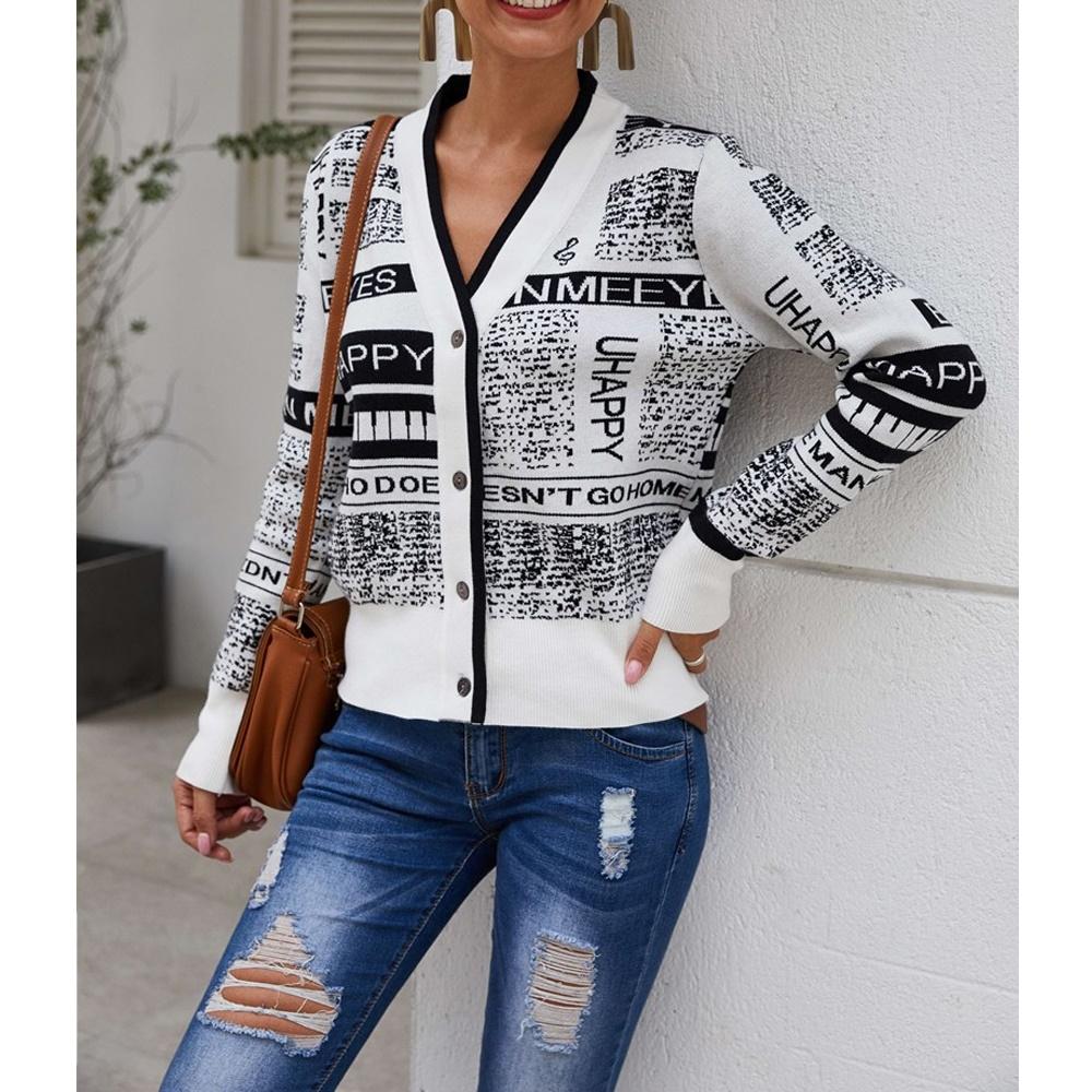 Fashion Cardigan Knit Sweater