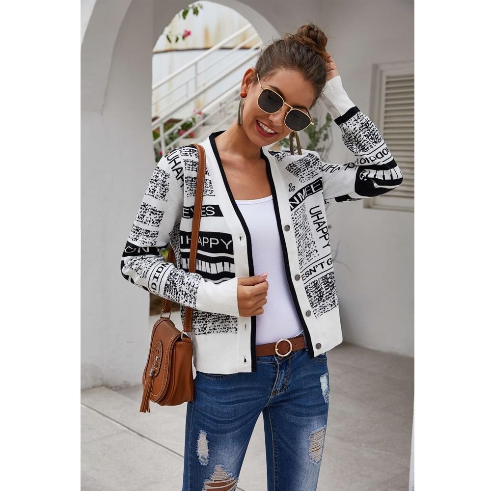 Fashion Cardigan Knit Sweater