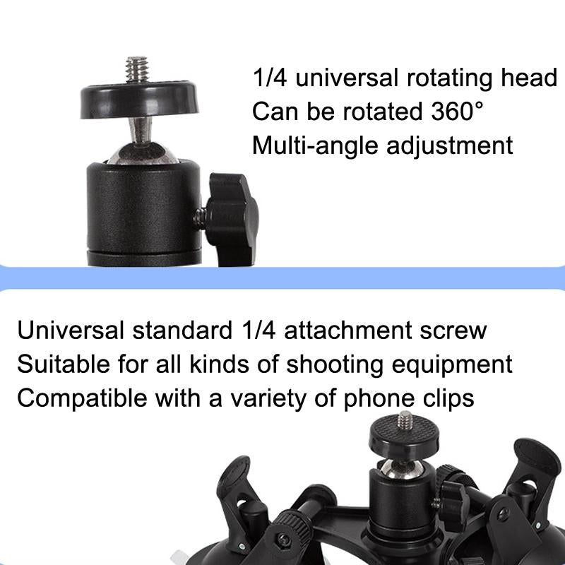 Universal Car Suction Cup Mount for Video Shooting and Phone Clip
