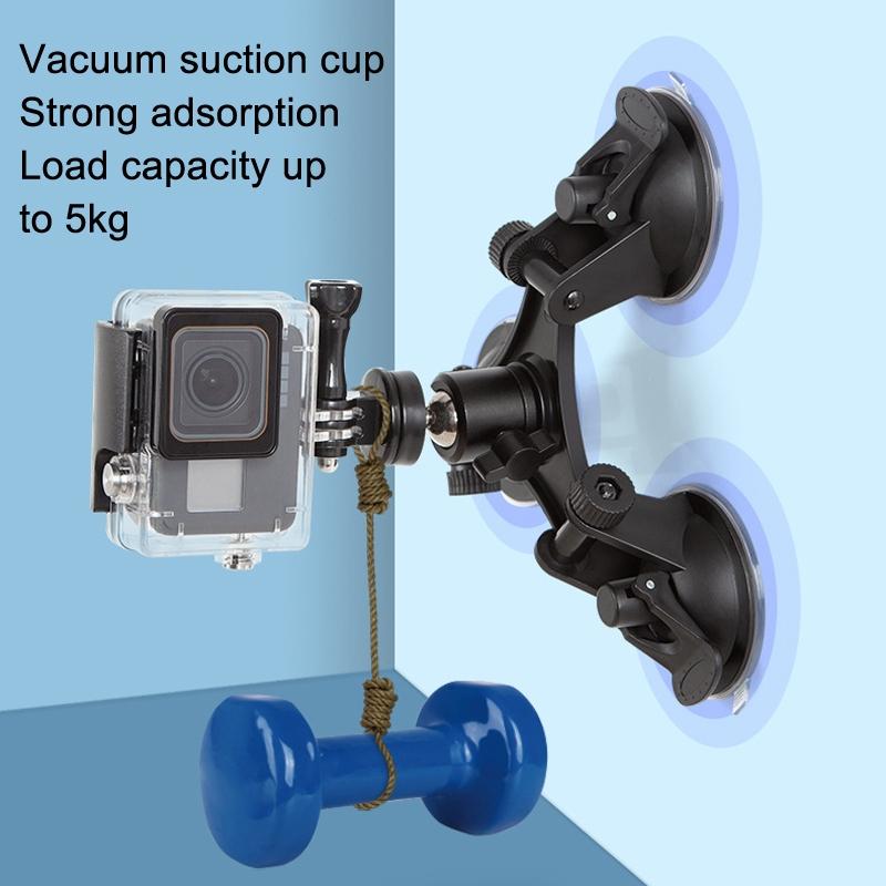 Universal Car Suction Cup Mount for Video Shooting and Phone Clip