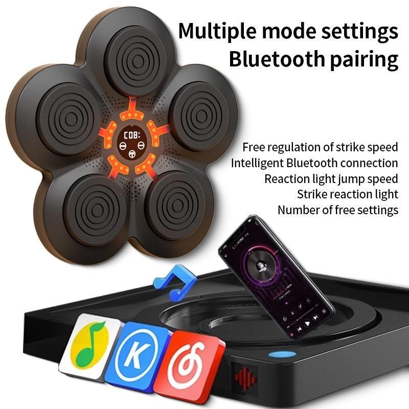 Bluetooth Music Boxing Machine With Wall Mount And Adult Gloves - With Adult Gloves