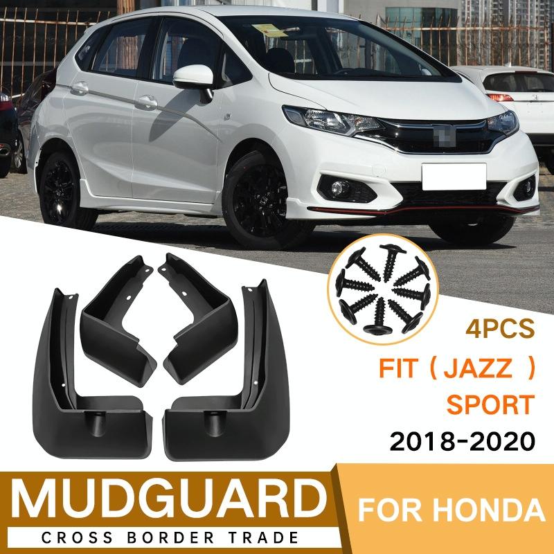 For Honda Fit Jazz Sport 2018-2020 4Pcs / Set Car Auto Soft Plastic Splash Flaps Fender Guard