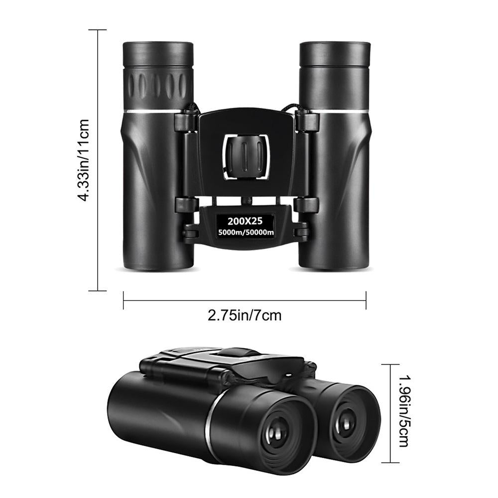 Foldable Hunting Binoculars for Outdoor Adventures - 500 X 25 With Phone Clip
