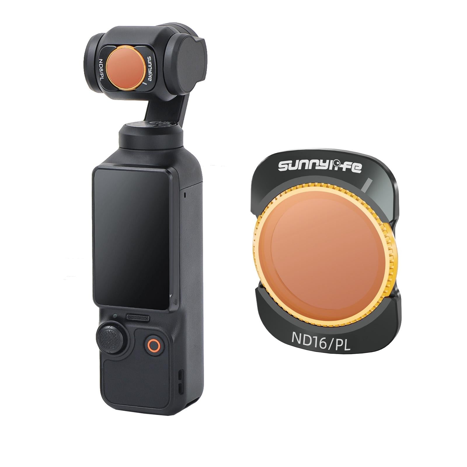 Sunnylife 3 In 1 Nd16 Camera Lens Filter For Dji Osmo Pocket No Gimbal Reset - Nd8