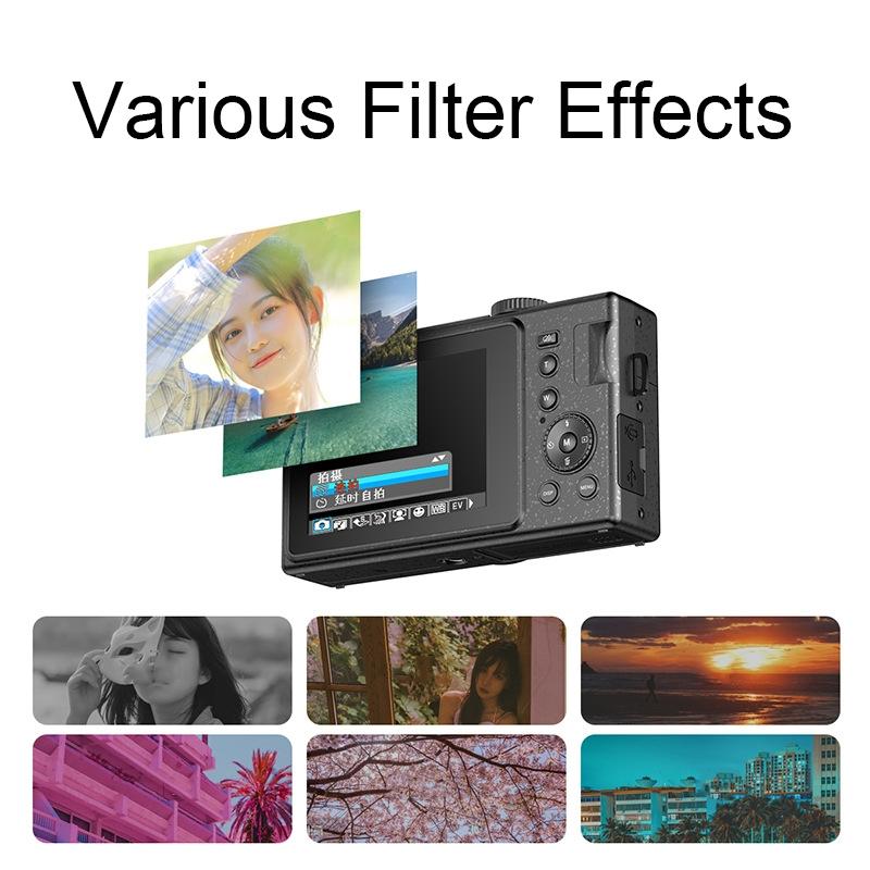 3.0 Hd Children's Digital Camera with 48mp & 3 Screen + Card Reader - Black