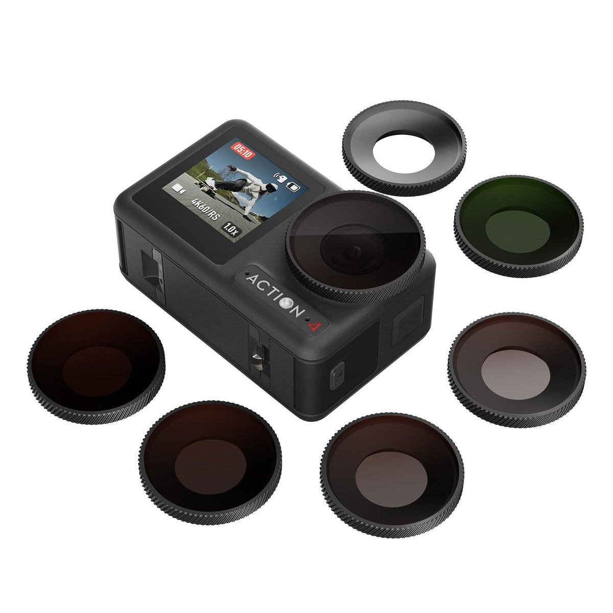 Waterproof Filter for Dji Action 4 Sports Camera - Cpl - Nd8+Nd16+Nd32+Nd64