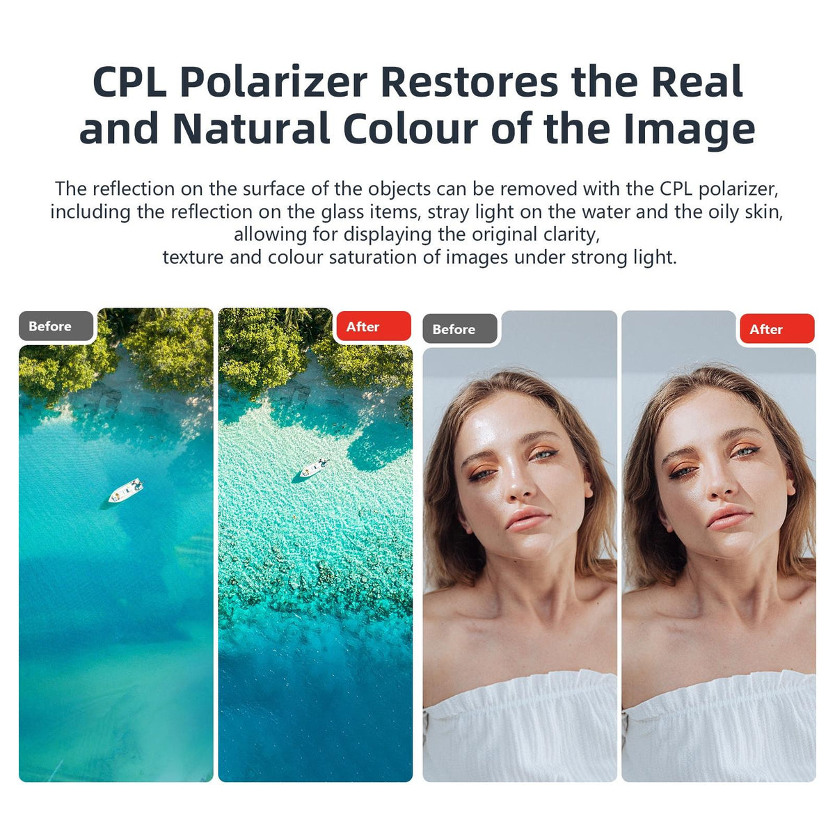 Waterproof Filter for Dji Action 4 Sports Camera - Cpl - Nd8+Nd16+Nd32+Nd64