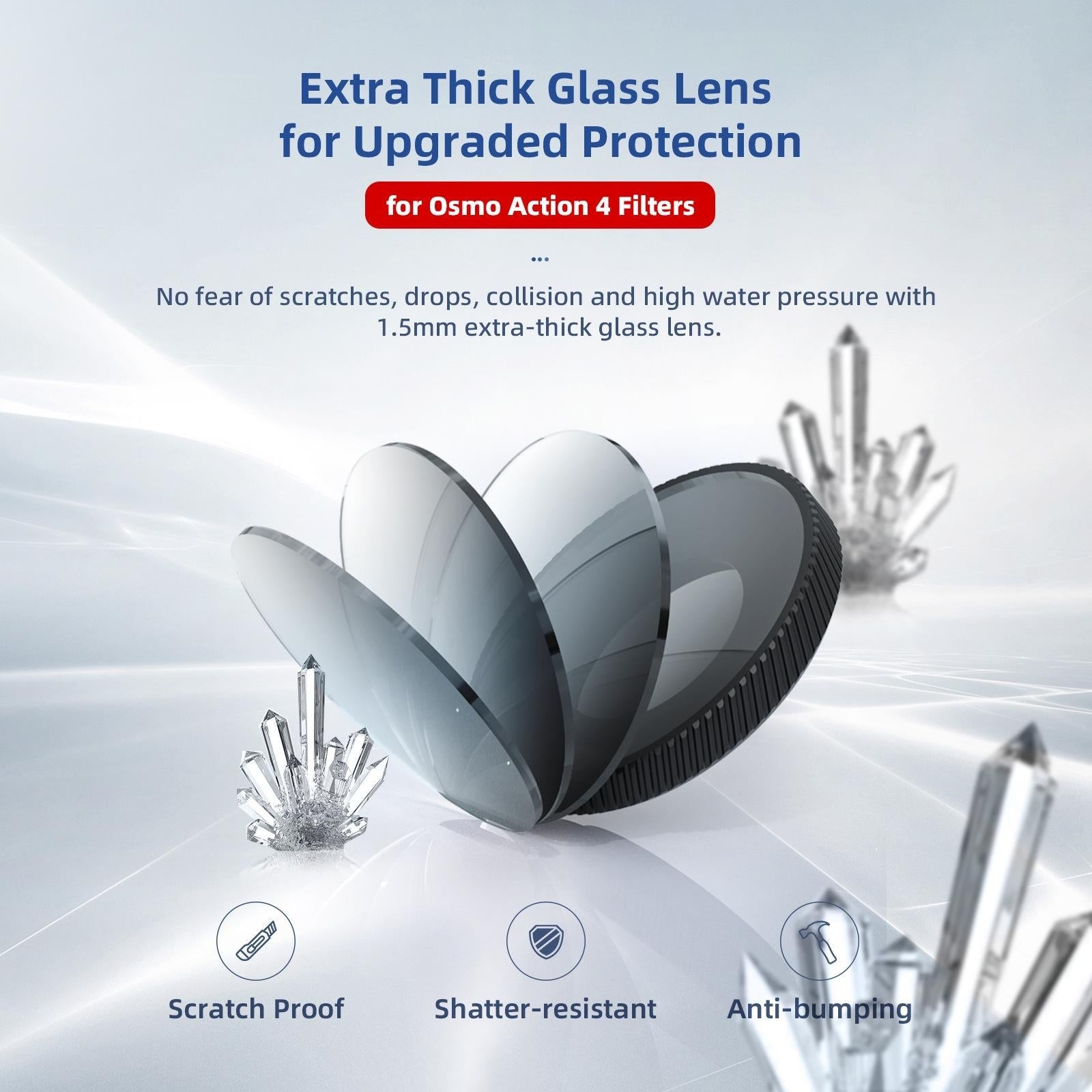 Waterproof Filter for Dji Action 4 Sports Camera - Cpl - Nd8+Nd16+Nd32+Nd64