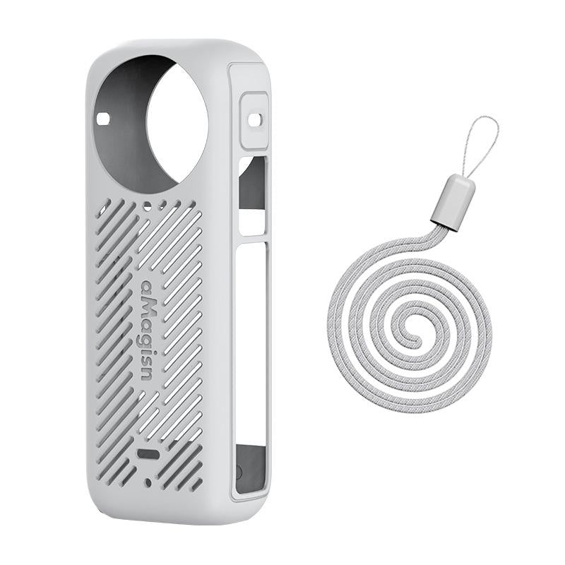 Amagisn Silicone Protective Cover for Insta360 X4 - Body Case Black