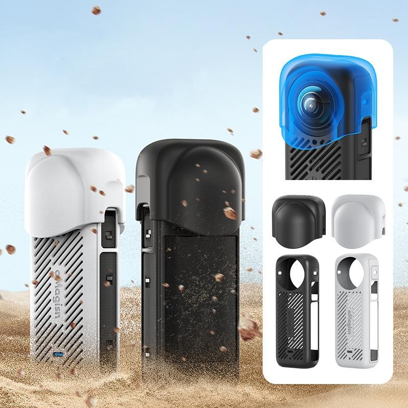 Amagisn Silicone Protective Cover for Insta360 X4 - Body Case Black