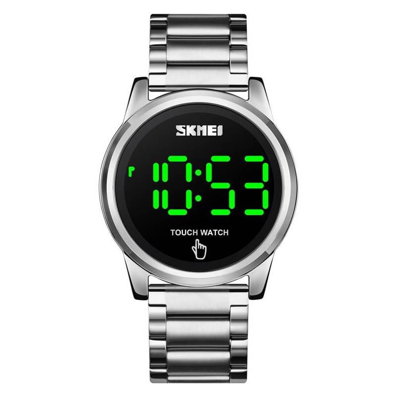Men Electronic Sports Watch - Versatile Steel Belt - Silver