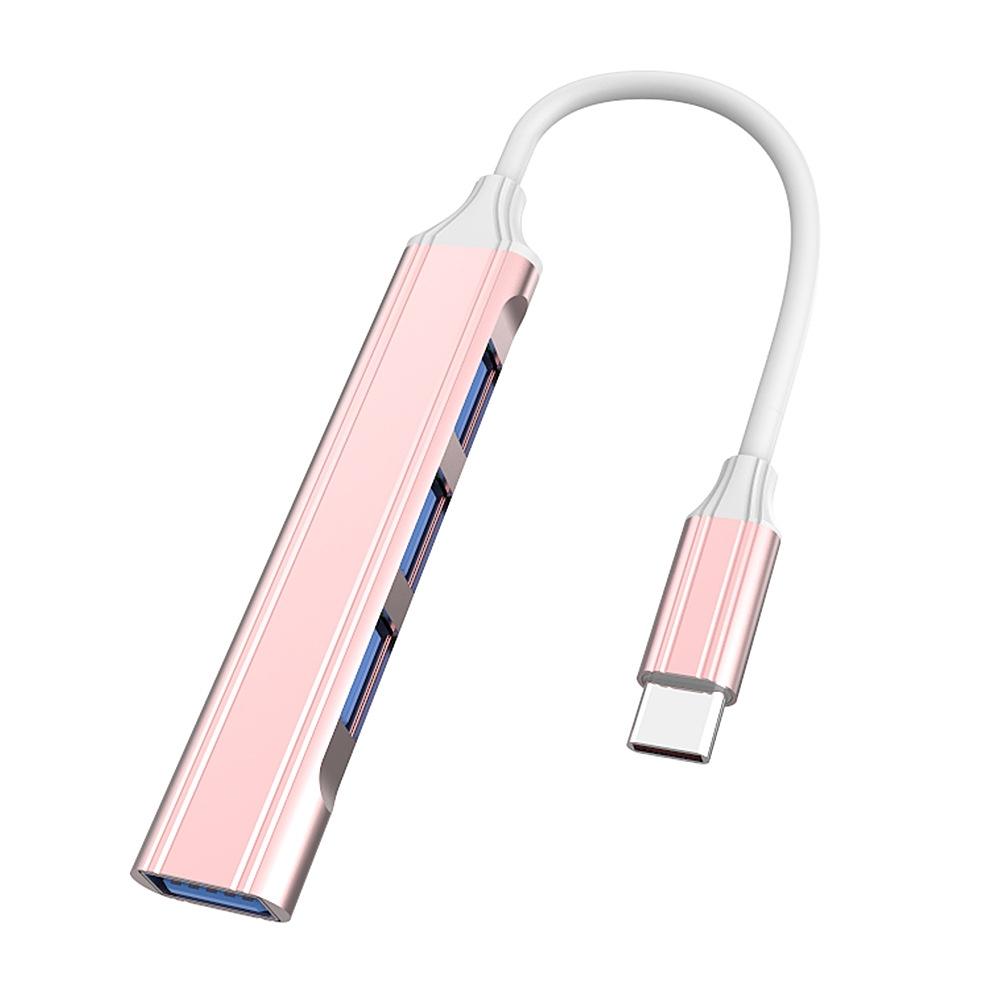 4-In-1 Mini Docking Station Type-C / Usb-C 3.0 Pink