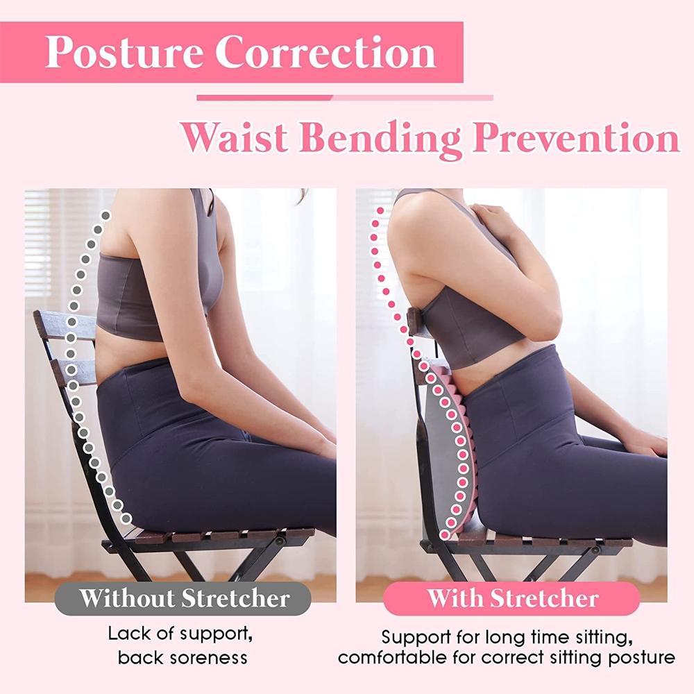 Blue Lumbar Massager For Spinal Stretching And Relaxation - Colour Matching Gray