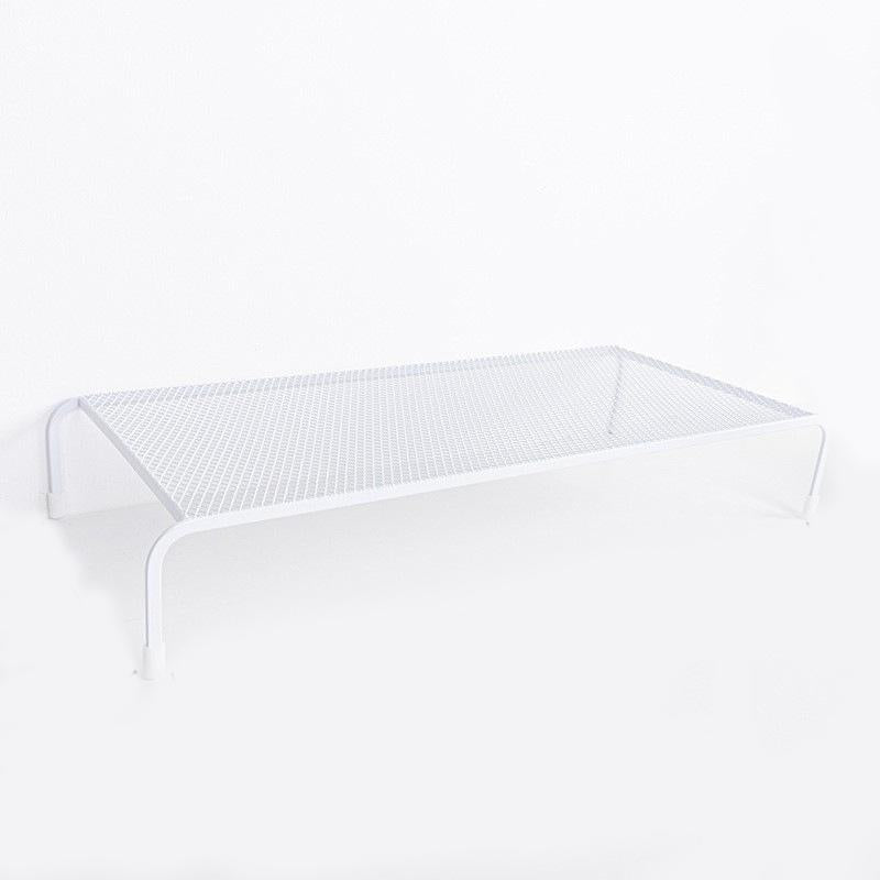 Desk Organizer Bracket for Elevated Computer Monitor - Wrought Iron - Double Layer