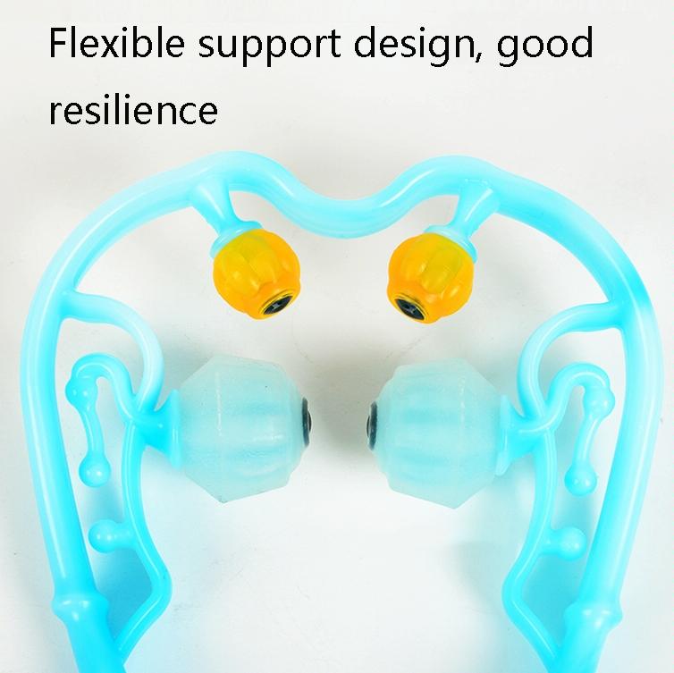 Multi-Function Cervical Massager Shoulder & Neck Roller Magnetic Therapy Blue