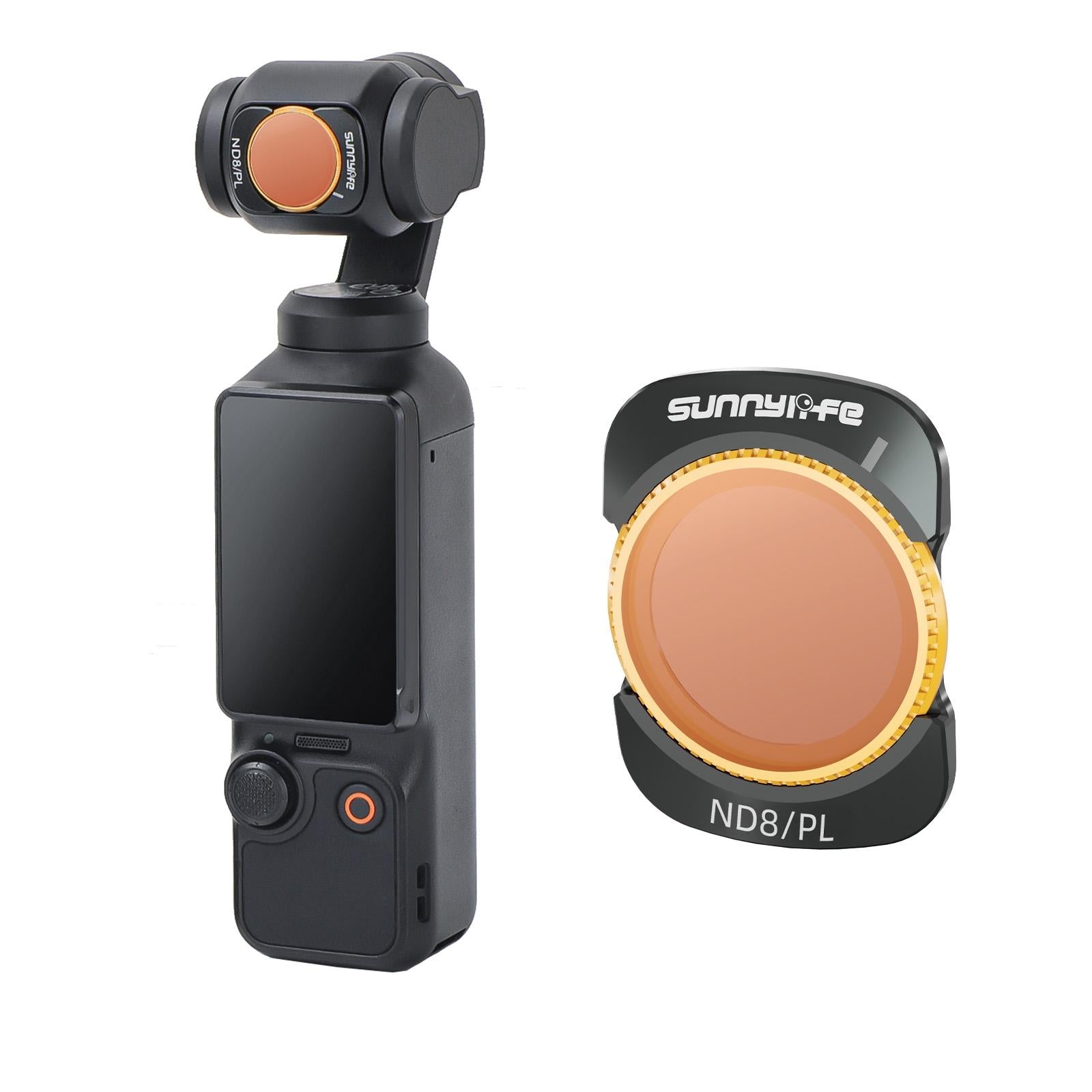 Sunnylife 3 In 1 Nd16 Camera Lens Filter For Dji Osmo Pocket No Gimbal Reset - 4 In 1 Nd8-64Pl
