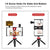Live Broadcast Vlogging Kit With Led Light Microphone Tripod & Cold Shoe Head - Blue