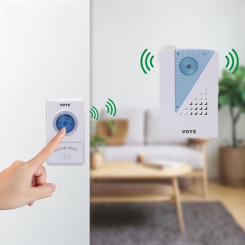 2 Remote Control Wireless Doorbell - White