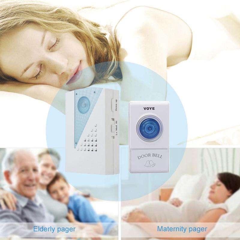 2 Remote Control Wireless Doorbell - White