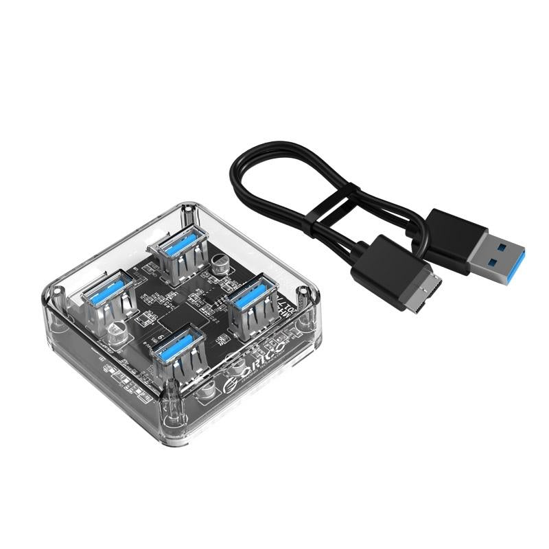 Transparent Usb 3.0 Desktop Hub + 30Cm Micro Usb Cable