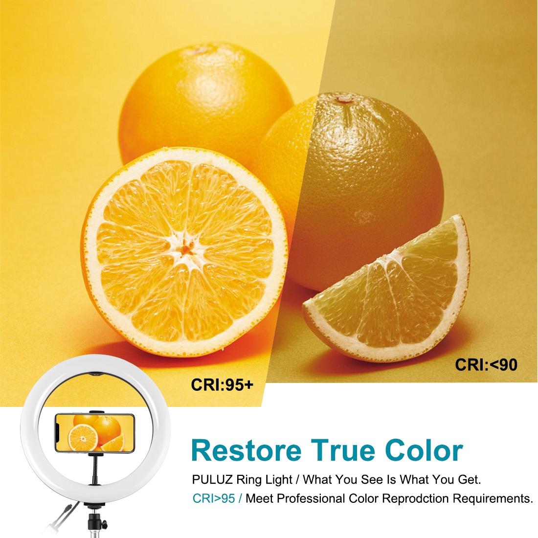 10.2 Rgbw Led Ring Light Kit with 1.1m Tripod Remote Ball Head and Phone Clamp