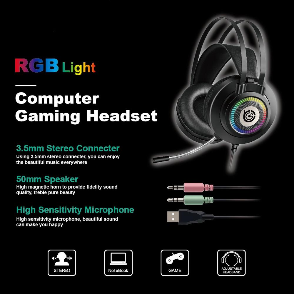 Professional Wired Gaming Headset With Mic Pc / Ps4 / Ps5