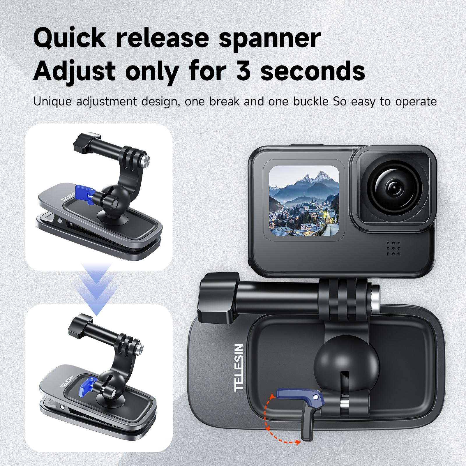 360 Degree Magnetic Backpack Clip Mount for Action Camera