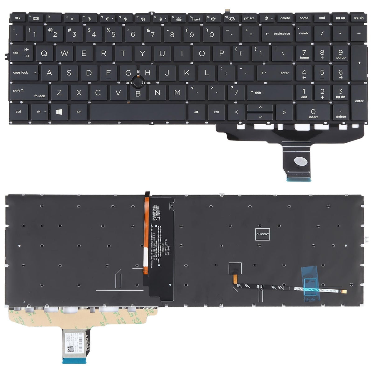 Backlit Keyboard with Pointing for Hp Elitebook 850 / 845 / 855 G7 / G8
