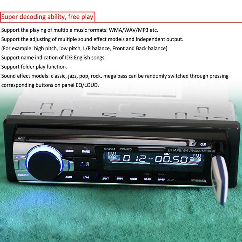 Car Stereo Radio Mp3 Player With Bluetooth Fm Usb Sd - Ordinary Version