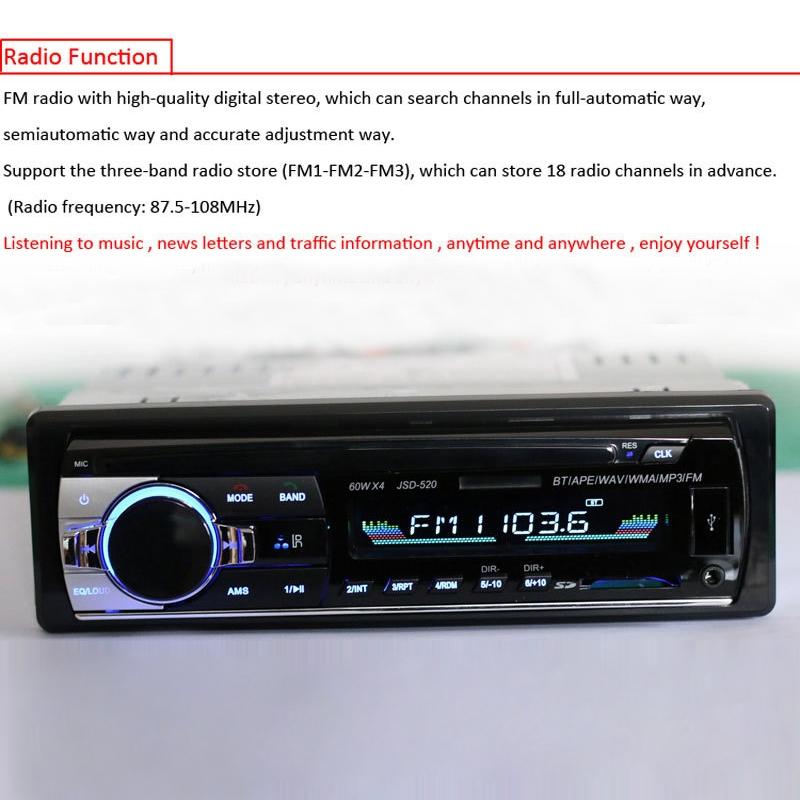 Car Stereo Radio Mp3 Player With Bluetooth Fm Usb Sd - Ordinary Version