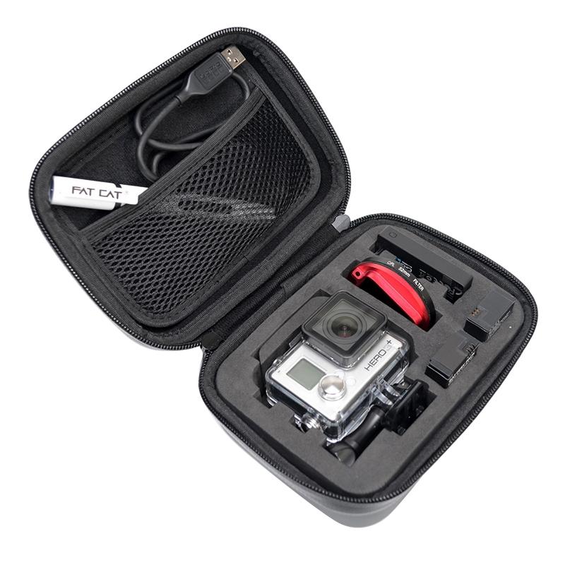 Portable Shockproof Waterproof Travel Case for Action Cameras - Fits Gopro Insta360 Dji - 16cm x 12cm x 7cm