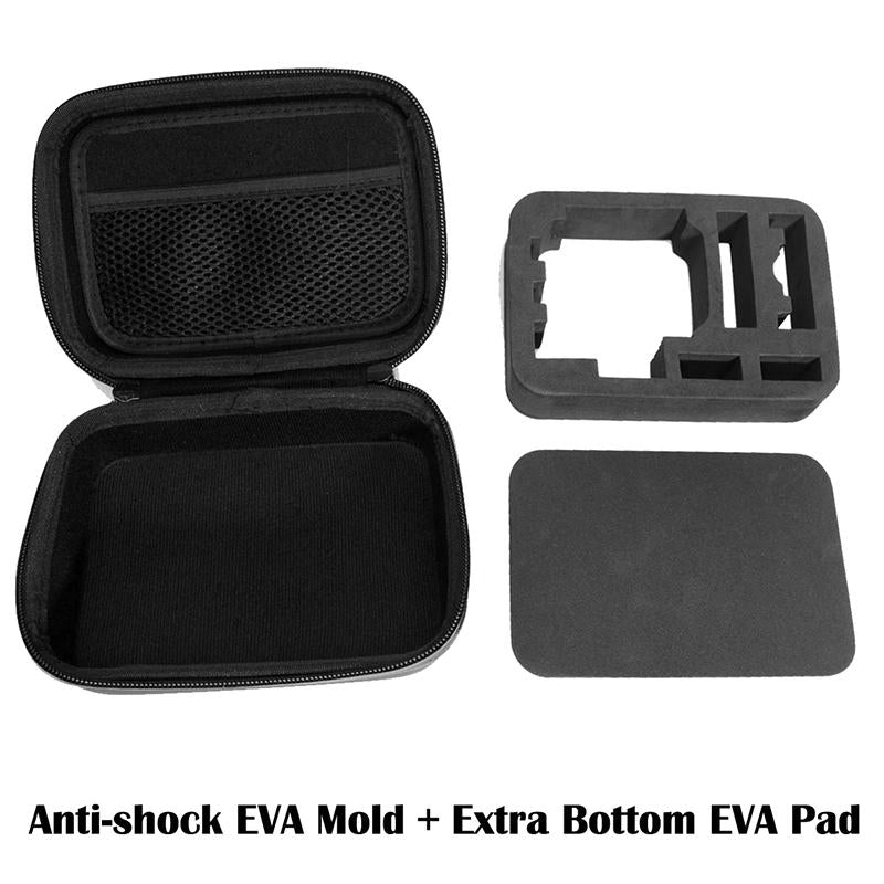 Portable Shockproof Waterproof Travel Case for Action Cameras - Fits Gopro Insta360 Dji - 16cm x 12cm x 7cm