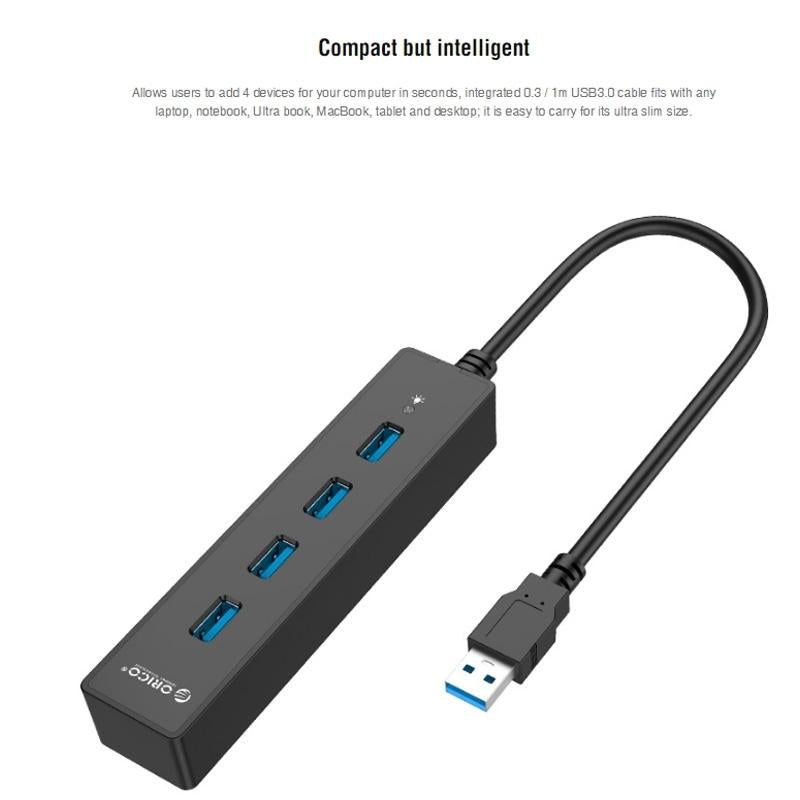 4-Port Usb 3.0 Hub For Fast Data Transfer