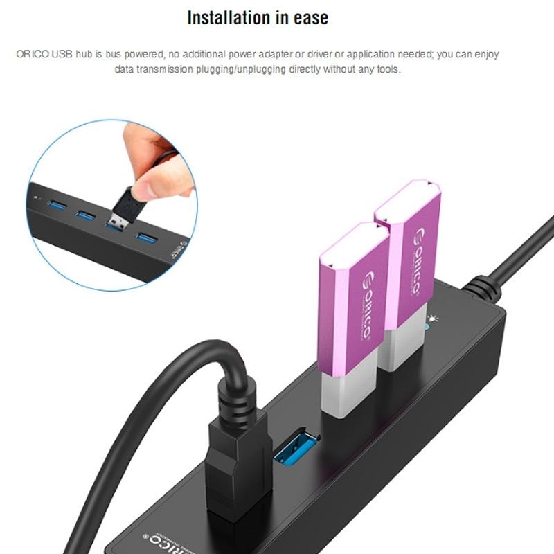 4-Port Usb 3.0 Hub For Fast Data Transfer