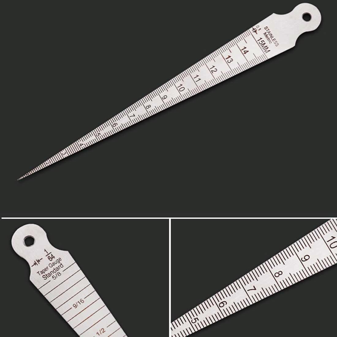 Stainless Steel Taper Gauge for Gap Measurement 1-15mm