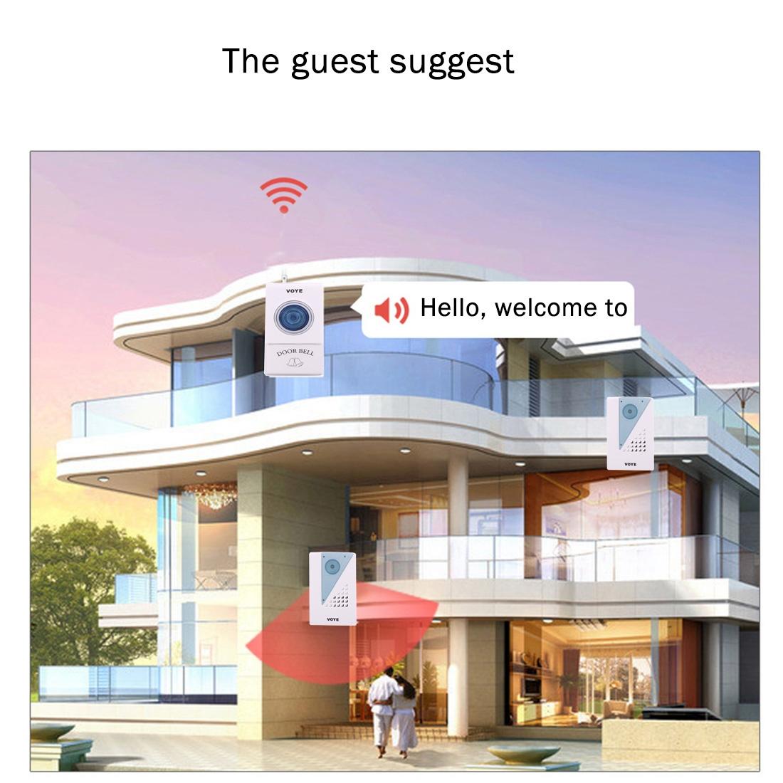 Smart Wireless Doorbell With Dual Receiver 120M Range