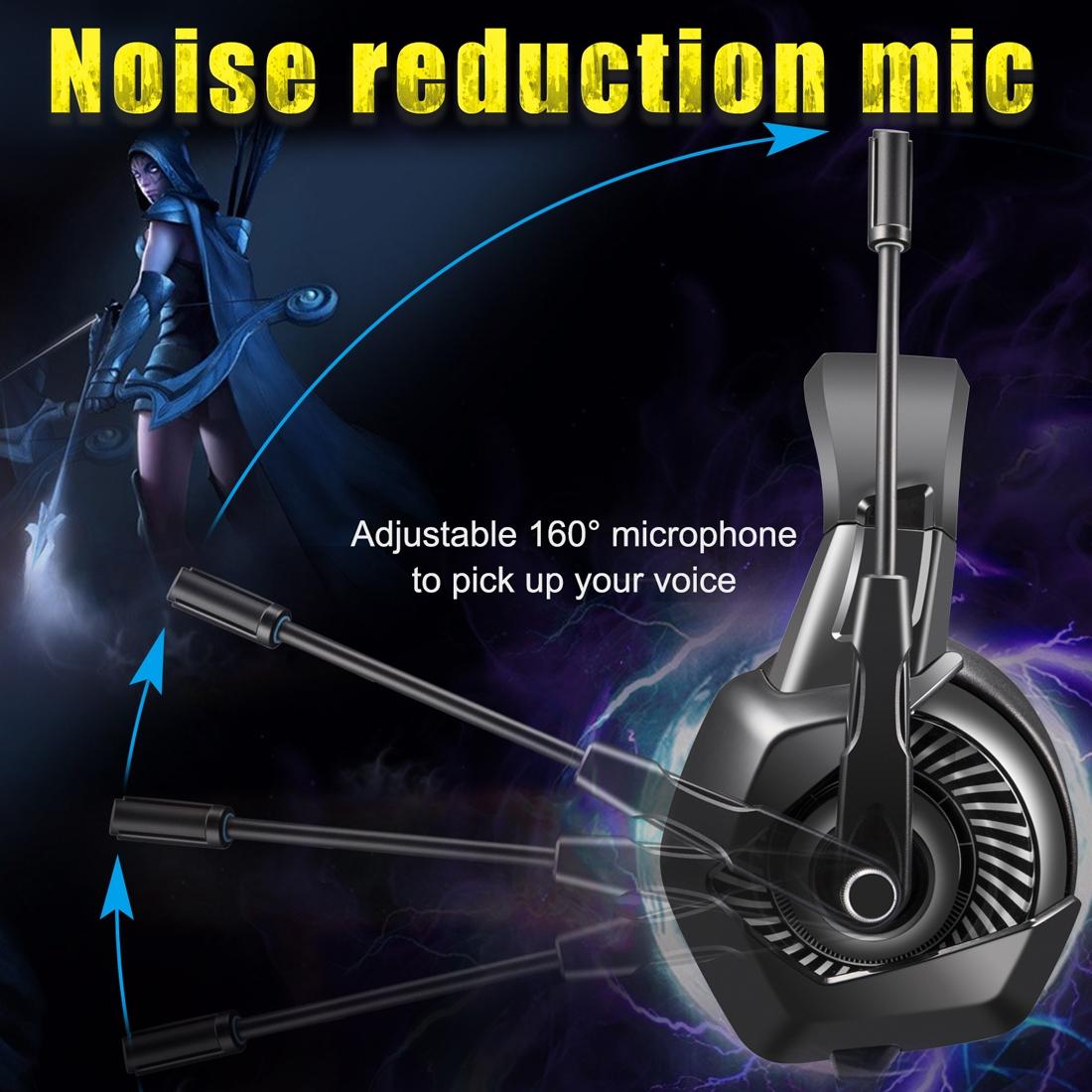 Surround Gaming Headset With Mic & Rgb Lights