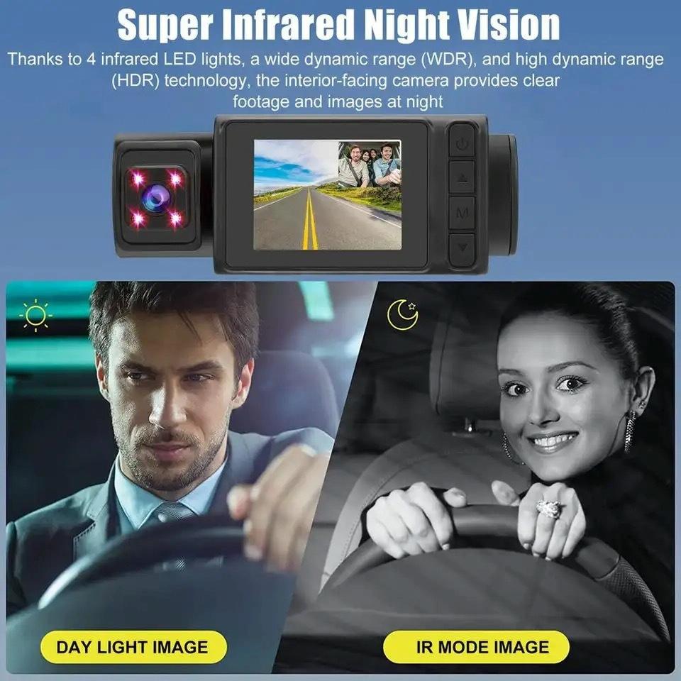 1080p 3-record Driving Recorder with 2 Screen