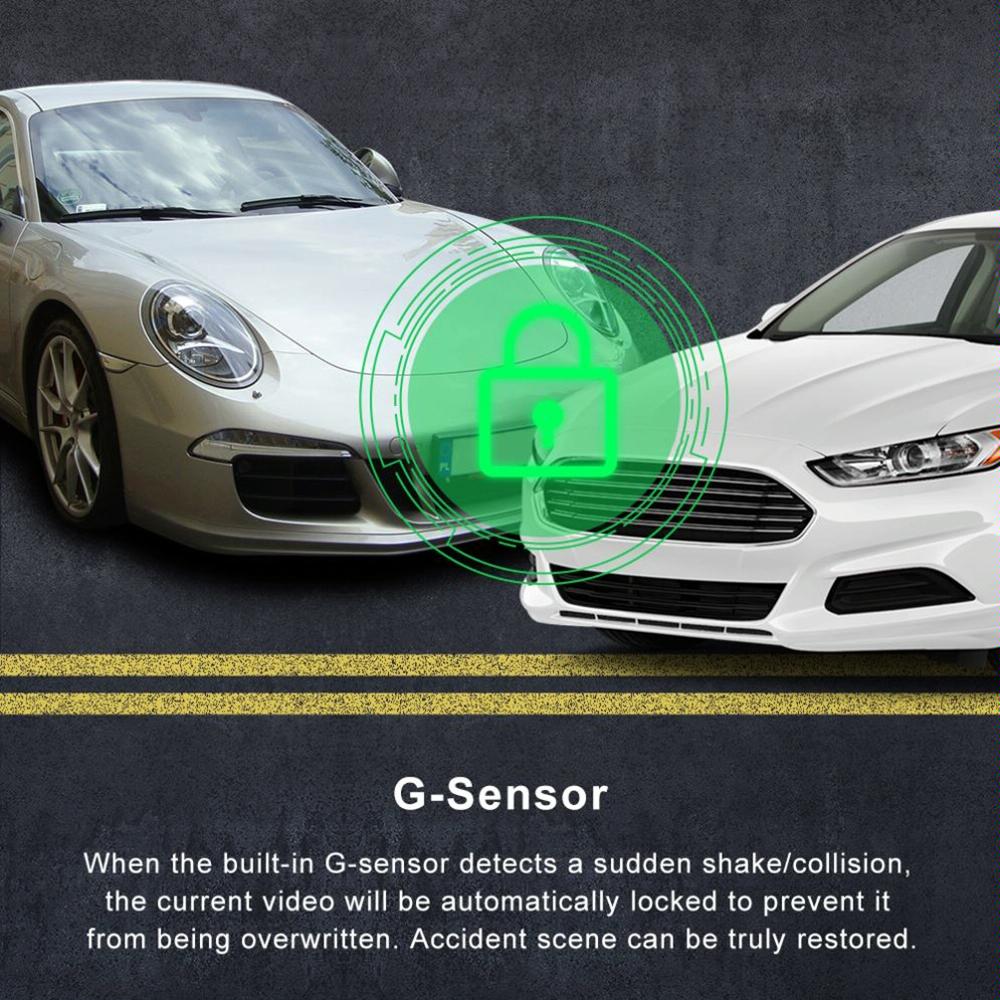 Hd Dual Camera Car Dash Cam with Infrared Night Vision