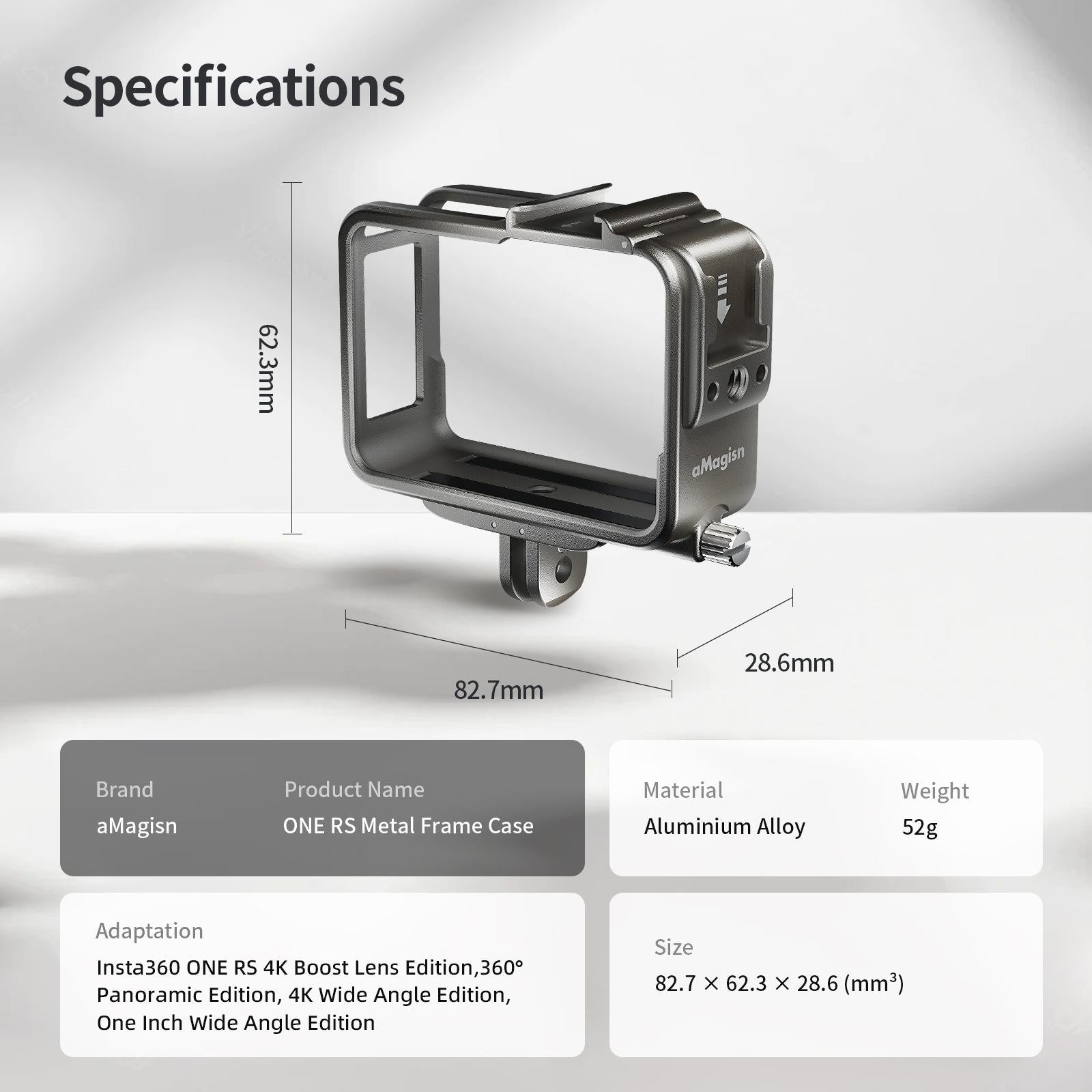 Extended Metal Rabbit Cage For Magisn Sports Camera With Cold Shoe