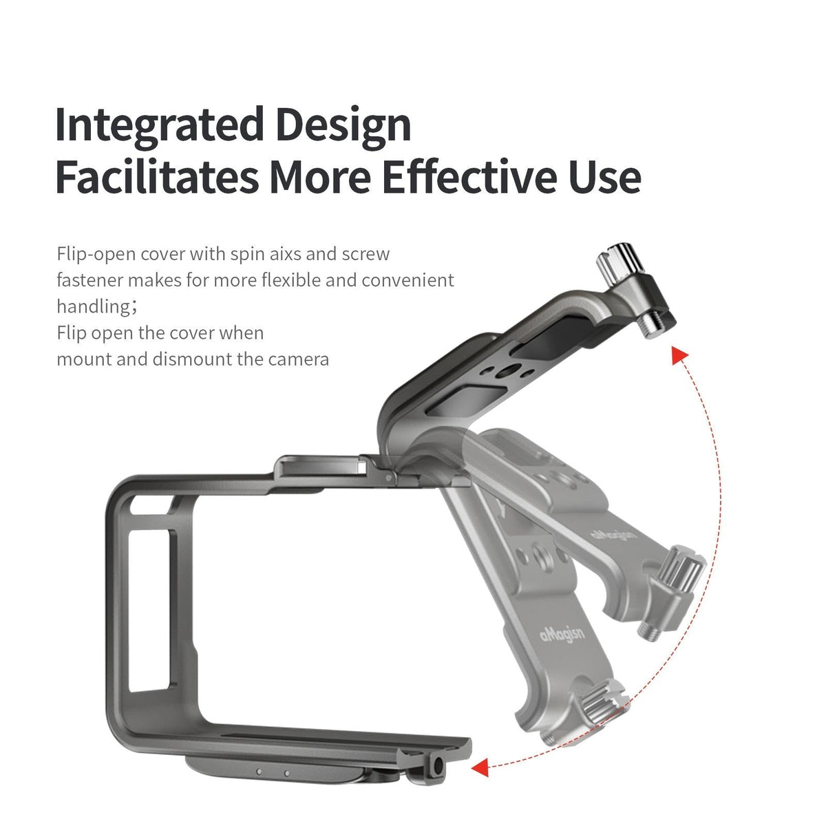 Extended Metal Rabbit Cage For Magisn Sports Camera With Cold Shoe