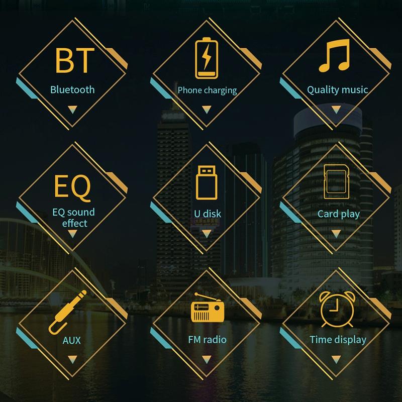 12V Car Dual Usb Charger Radio Receiver Mp3 Player Fm & Bluetooth Remote Control