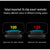 Car Hud Display Compass Speed Temp Voltage Alarm Navigation Obd2 + Gps