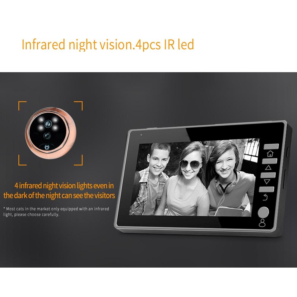 4.5 Screen Security Camera With Night Vision & Motion Detection - Tf Card Support